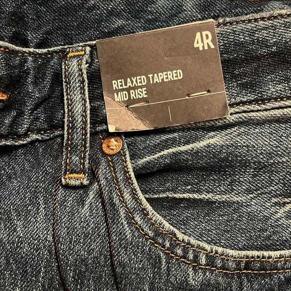 Express Mid Rise Dark Wash Baggy Tapered Jeans women’s NEW - Picture 5 of 5